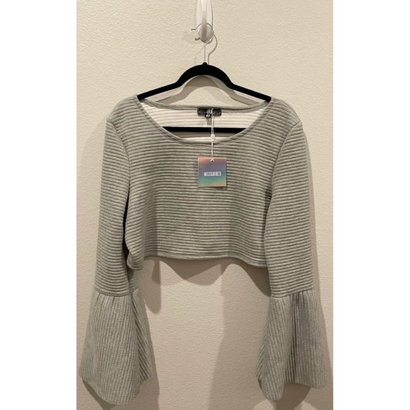 MISSGUIDED Cropped Rib High Neck Top - Picture 1 of 4